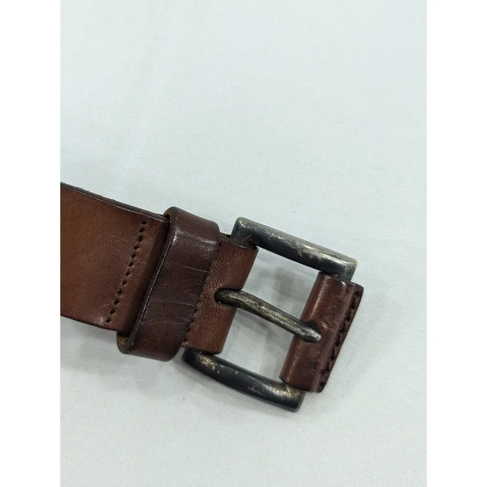 EMPORIO ARMANI ‎ Brown Vintage Leather Belt size 65/26 *Made in Italy* Preowned